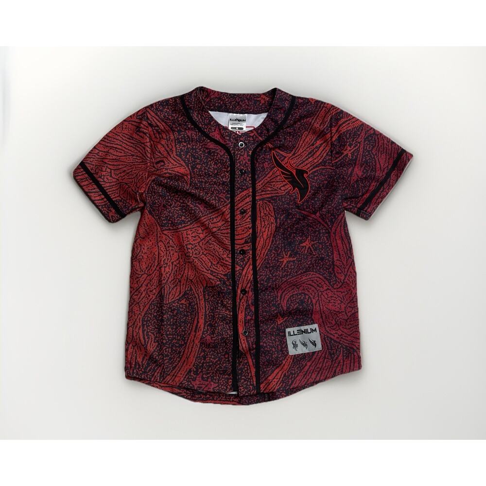 Illenium Official 2023 Tour Baseball Jersey Festival DJ Red Size Medium All Over